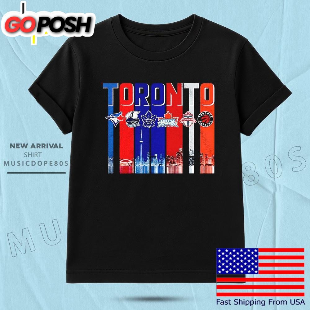 Toronto Sports Teams Skyline City T Shirt