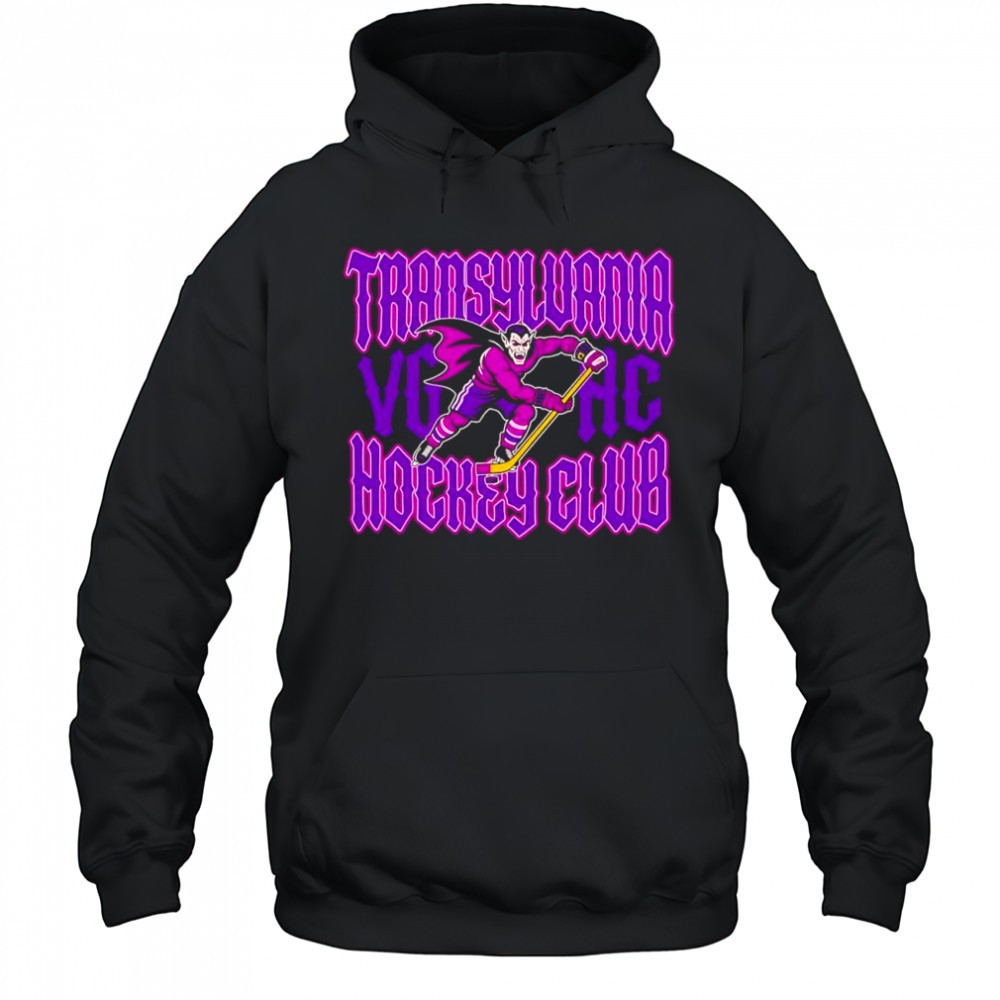Transylvania Hockey Club vampires play hockey masoct shirt