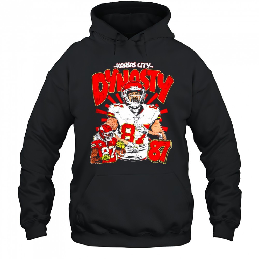 Travis Kelce Kansas City Chiefs football Kelce Dynasty 87 shirt