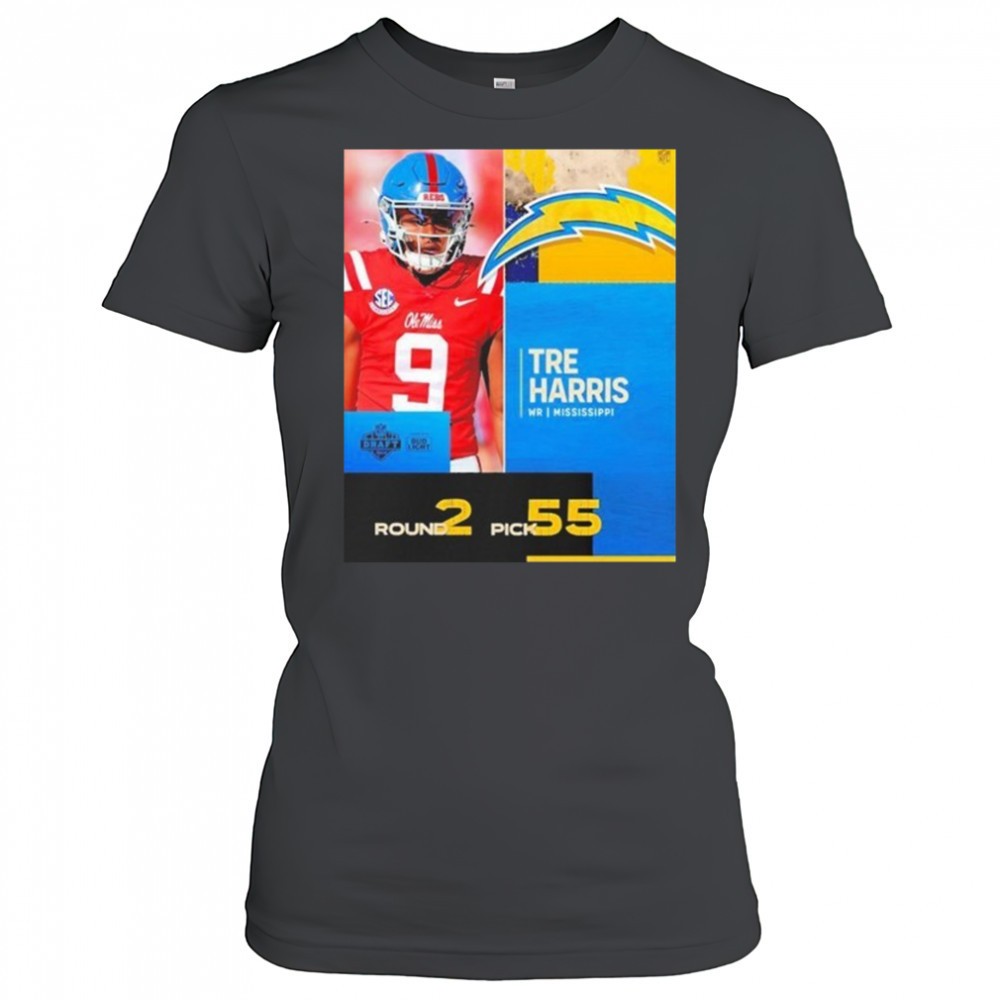 tre-harris-los-angeles-chargers-pick-2025-nfl-draft-t-shirt-k9mcexd6 Tre Harris Los Angeles Chargers Pick 2025 Nfl Draft T-Shirt