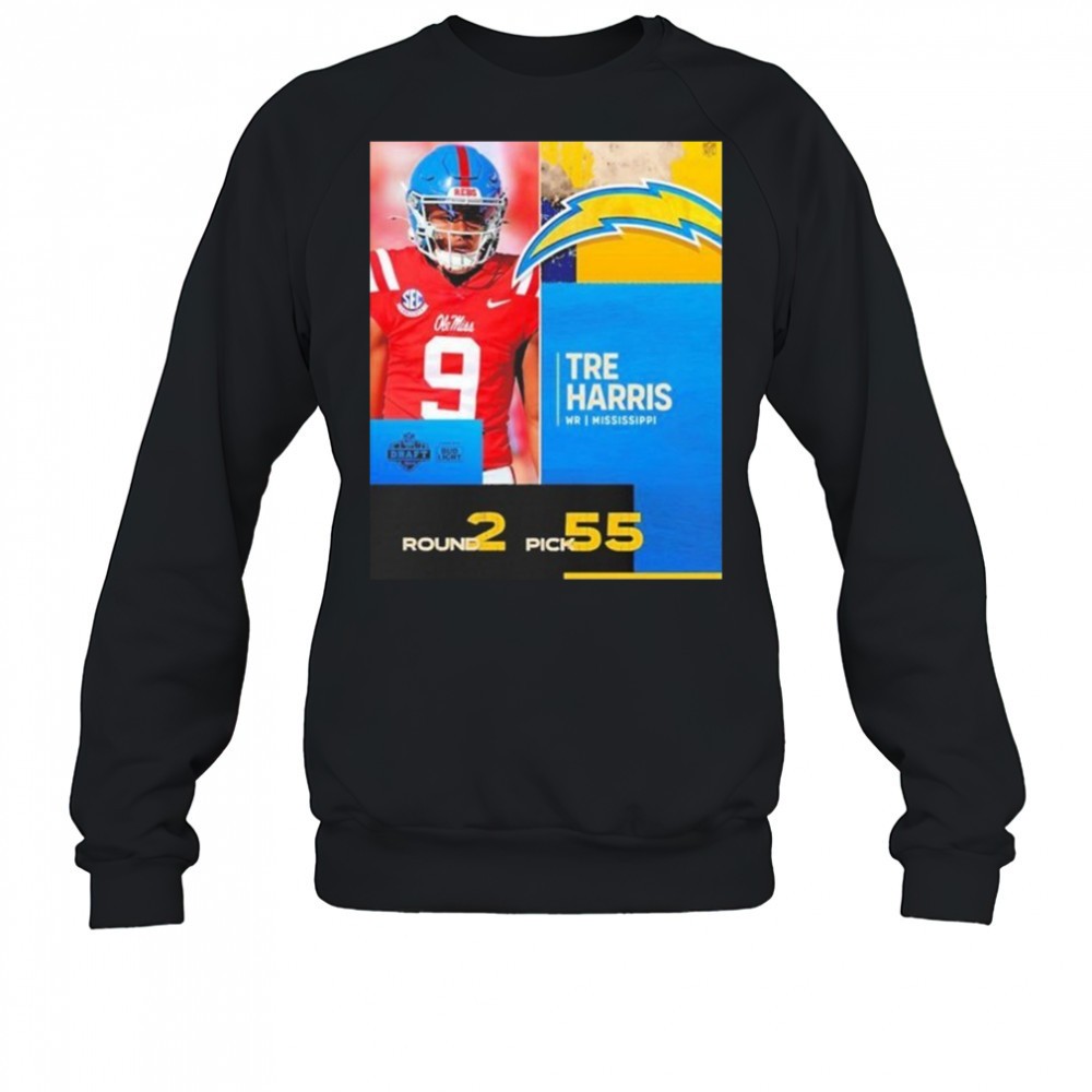 tre-harris-los-angeles-chargers-pick-2025-nfl-draft-t-shirt-k9mcexd6 Tre Harris Los Angeles Chargers Pick 2025 Nfl Draft T-Shirt