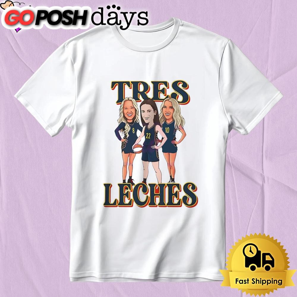 Tres Leches Sophie Basketball Caricature Trio Funny Sports Graphic T-Shirt