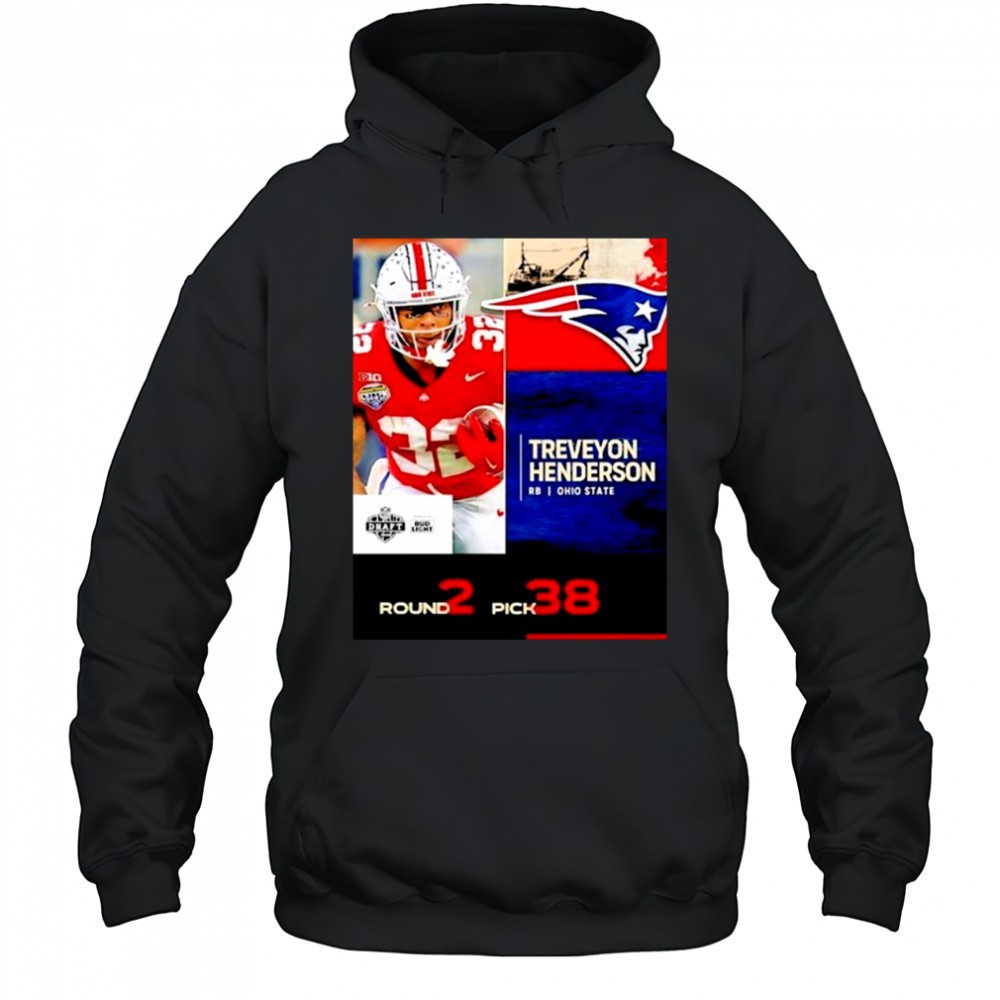 Treveyon Henderson New England Patriots 2025 Nfl Draft Poster T-Shirt
