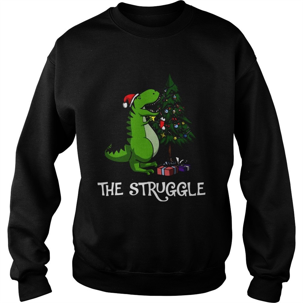 Trex Dinosaur Eating The Christmas Tree shirt