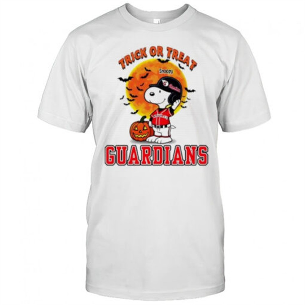 Trick or Treat Cleveland Guardians Snoopy Halloween shirt
