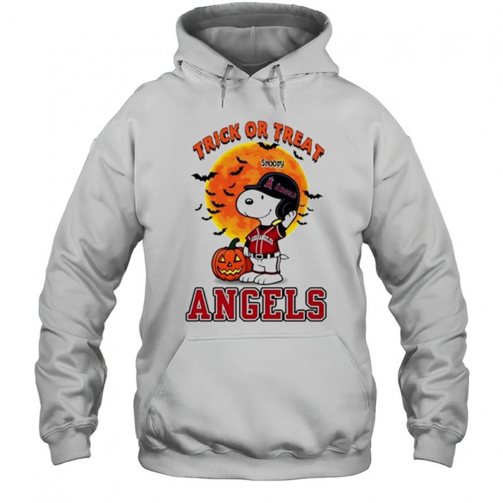 Trick or Treat Los Angeles Angels Snoopy Halloween shirt