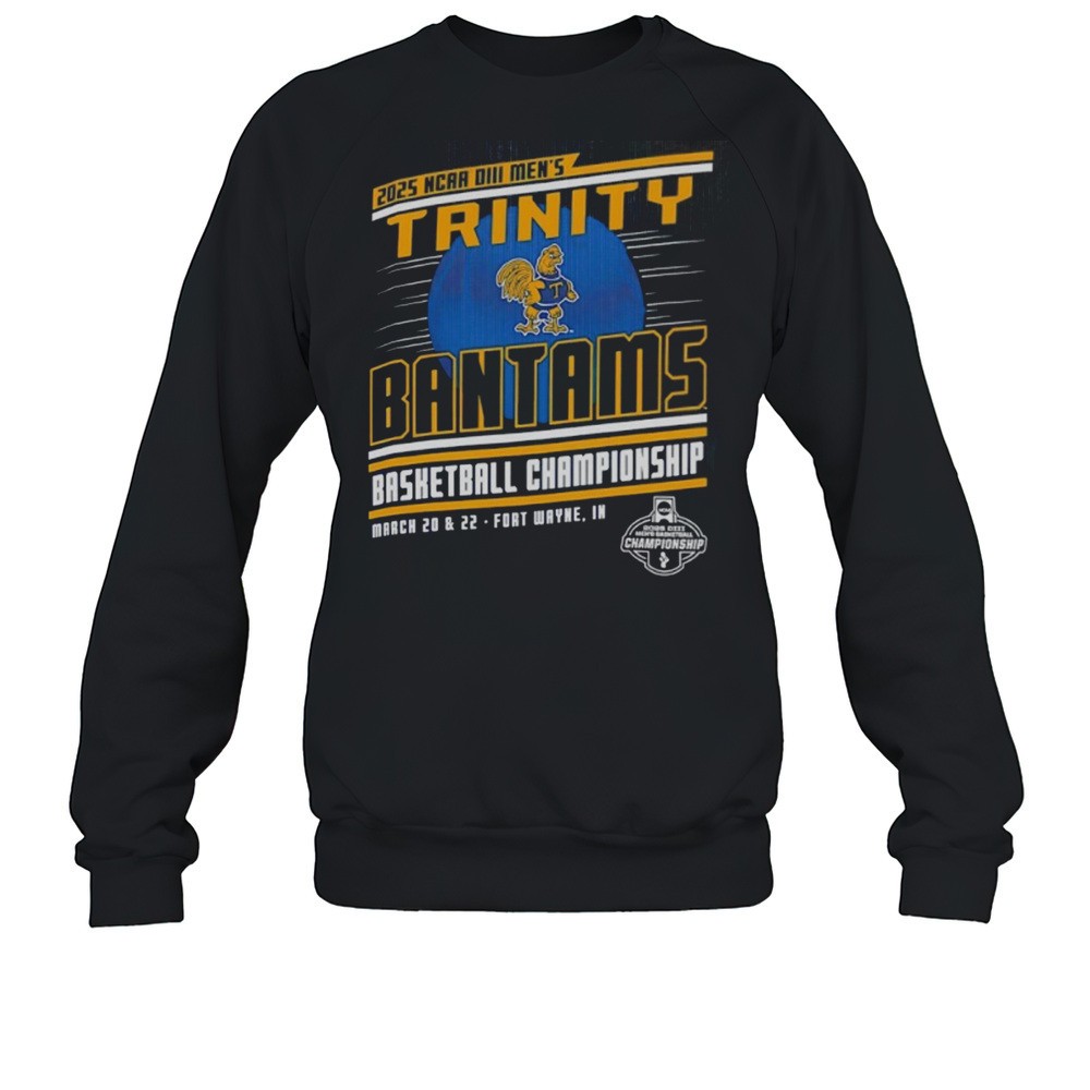 Trinity Bantams Mens Basketball Champions Logo 2025 NCAA Division III Shirt