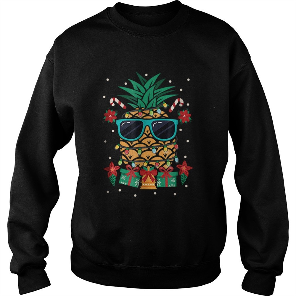Tropical Christmas Cruise Festive pineapple shirt