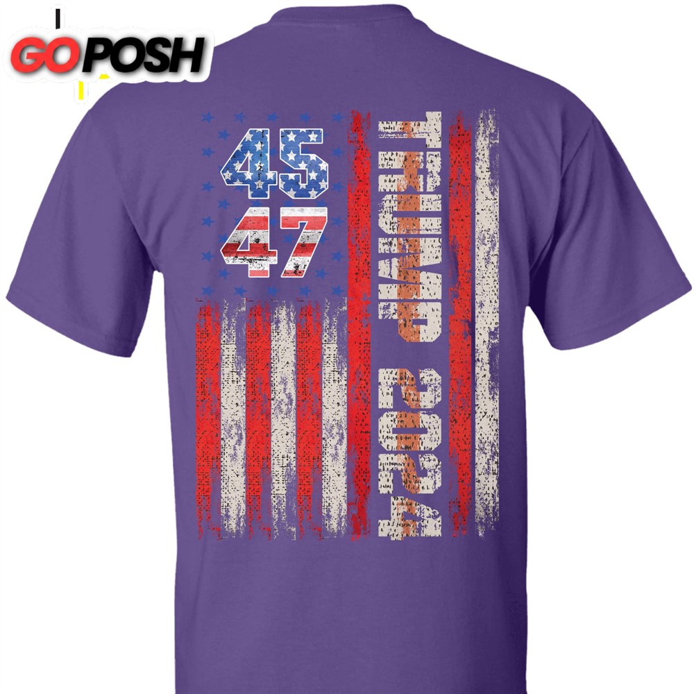 Trump 2024 Shirt Political Shirt 2024 Trump Supporters Backside Shirt