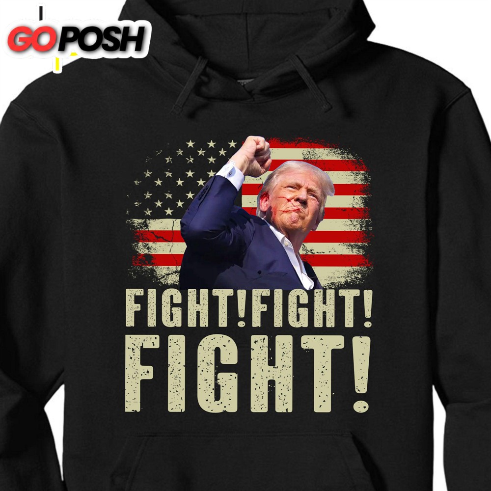 Trump Fight Fight Fight Shirt Republican Shirt Trump 2024 Shirt Trump Supporters Shirt Dark