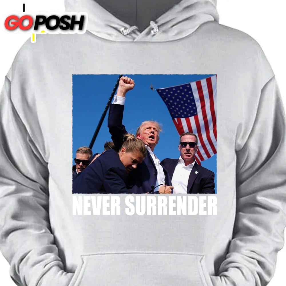 Trump Never Surrender Trump Fight 2024 Shirt Pennsylvania Rally Shirt Dark
