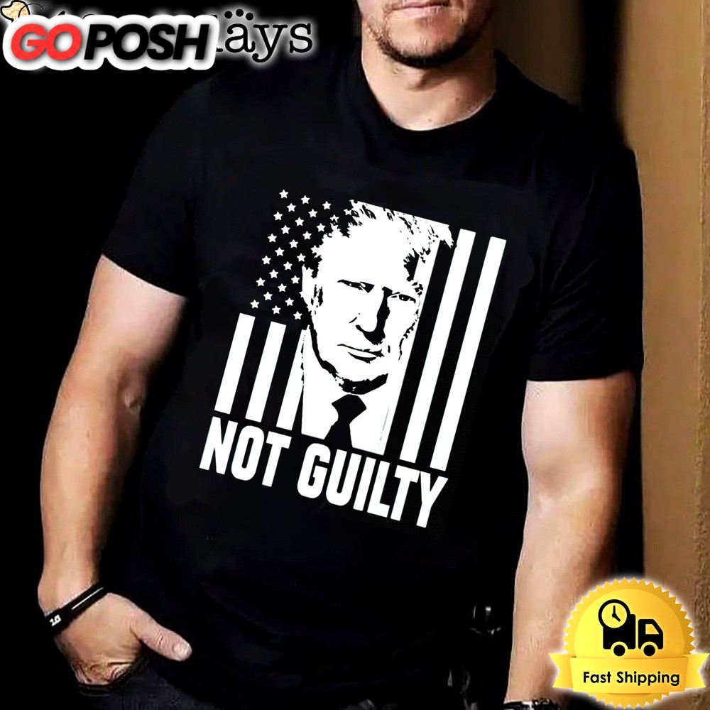 Trump Not Guilty Flag T-shirt