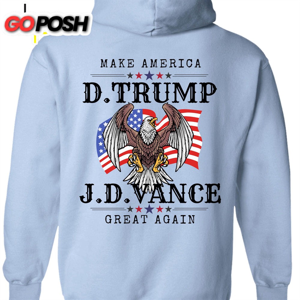 Trump Vance Make America Great Again Shirt JD Vance Shirt Election 2024 Shirt Trump Supporters Backside Shirt Bright