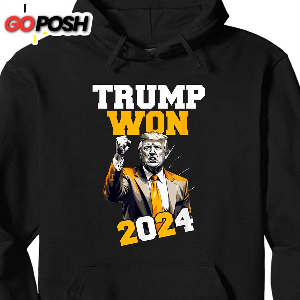 Trump Won 2024, Trump Winning Election Shirt, Trump 47th President Shirt Dark