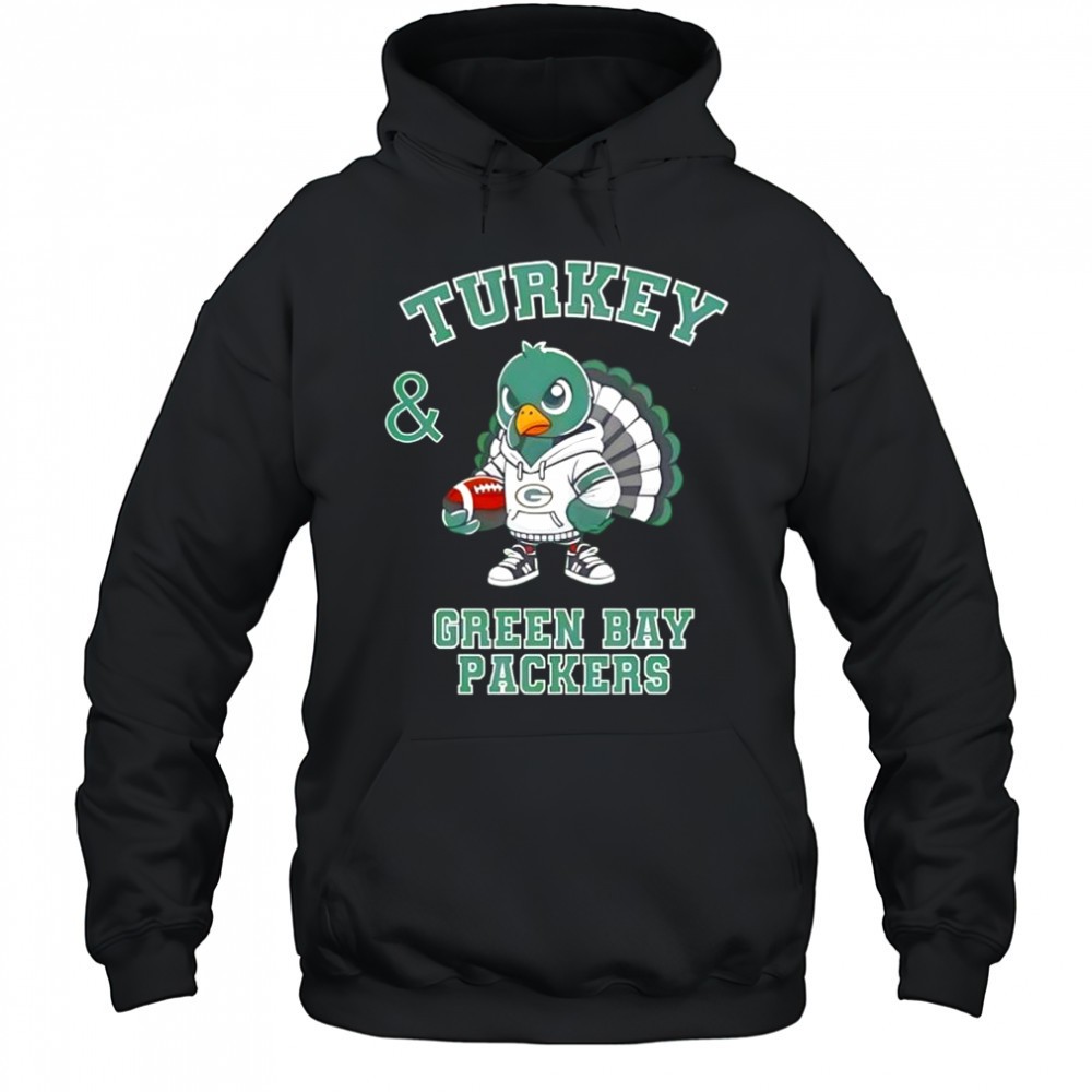 Turkey & Green Bay Packers Thanksgiving shirt