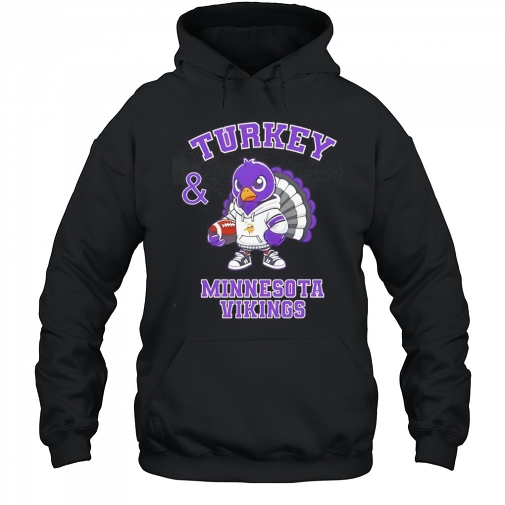 Turkey & Minnesota Vikings Thanksgiving shirt