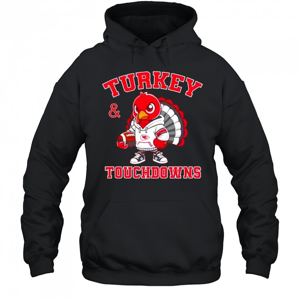 Turkey & Touchdowns Kansas City Chiefs Thanksgiving shirt
