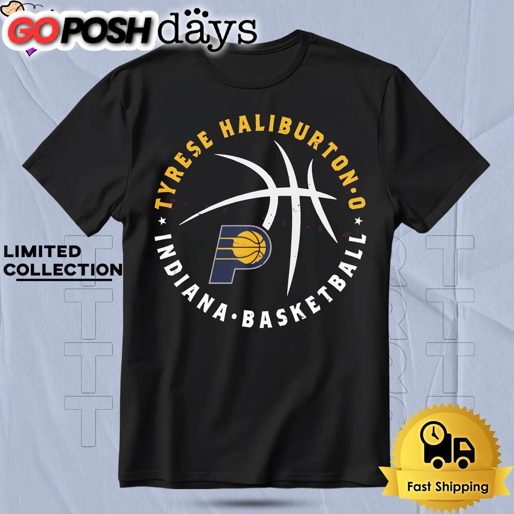 Tyrese Haliburton Indiana Pacers Basketball Player Ball T Shirt