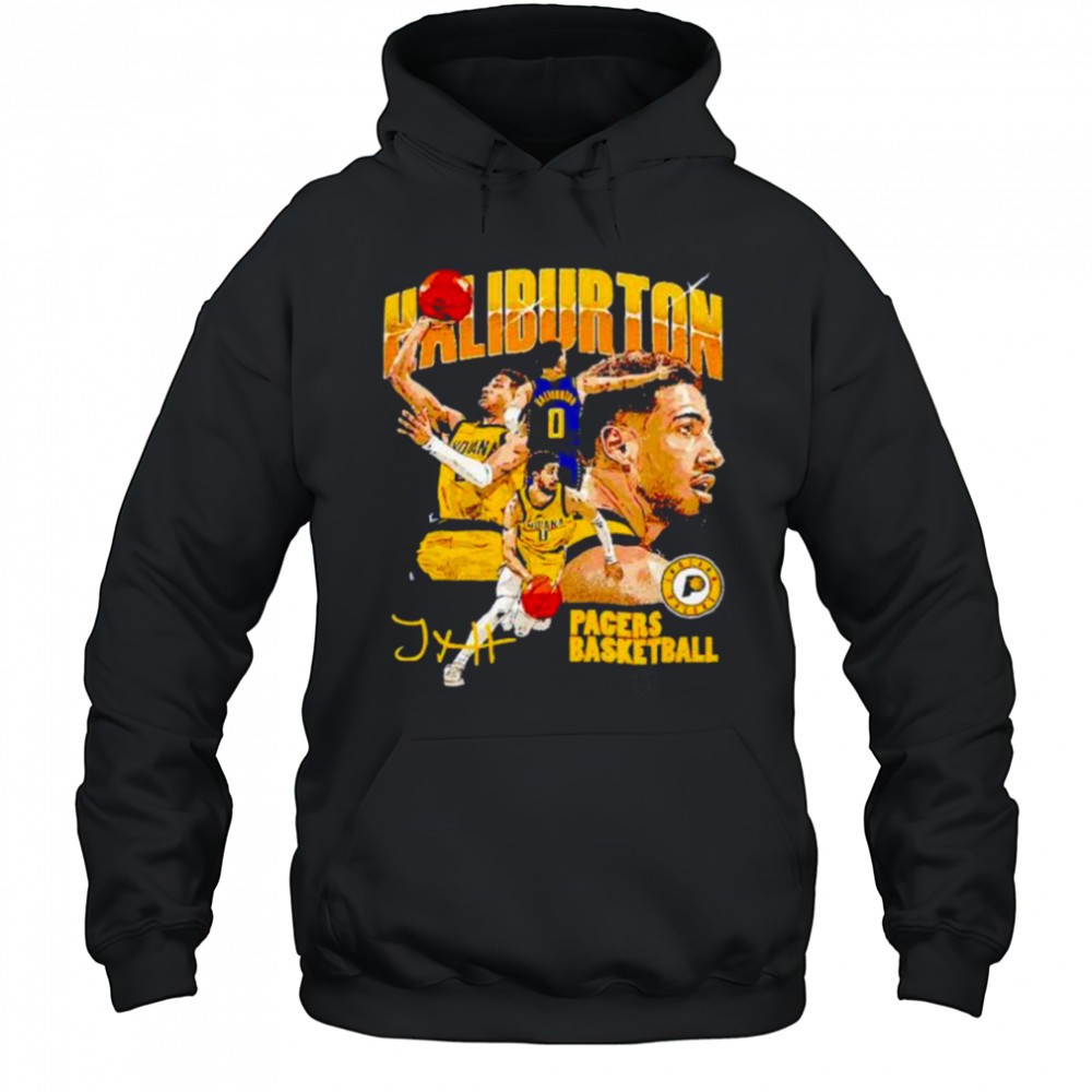 Tyrese Haliburton Indiana Pacers basketball signature collage shirt