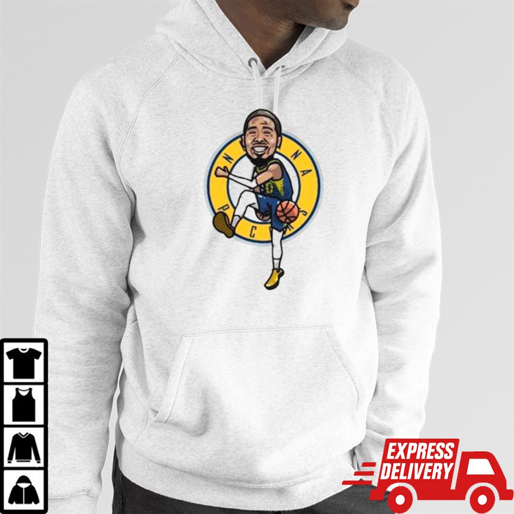 Tyrese Haliburton Indiana Pacers player cartoon shirt