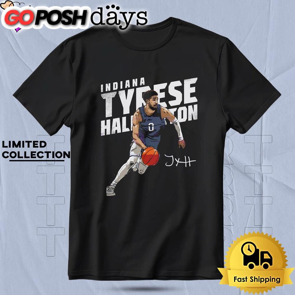Tyrese Haliburton Indiana Pacers Slant Style T Shirt