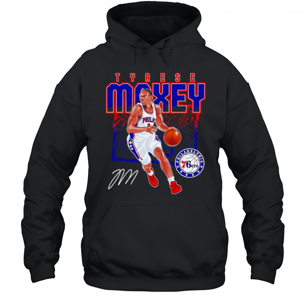 Tyrese Maxey Philadelphia 76ers Shattered shirt