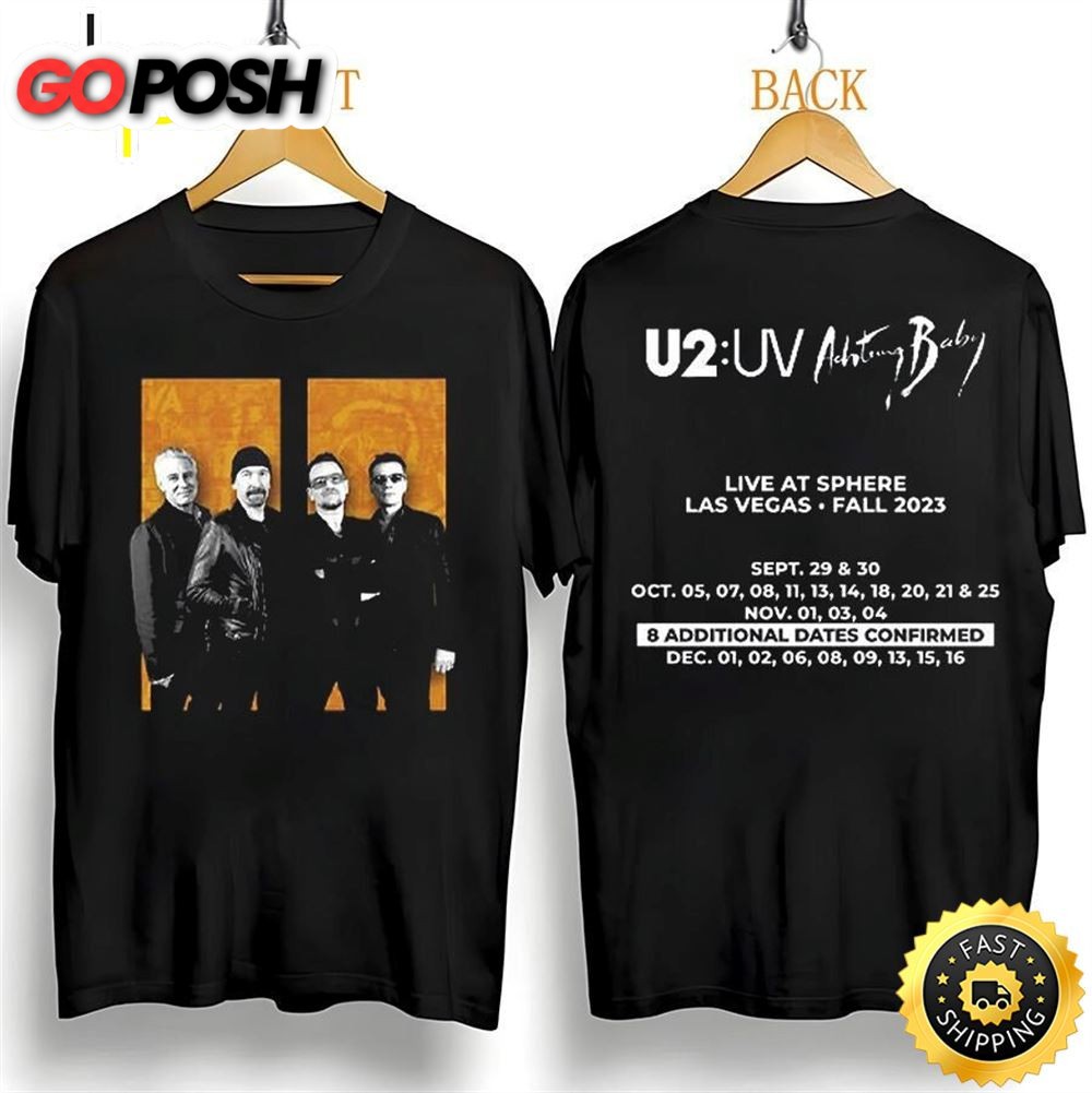 U2 Band Achtung Baby Live At Sphere 2023 Tour Shirt