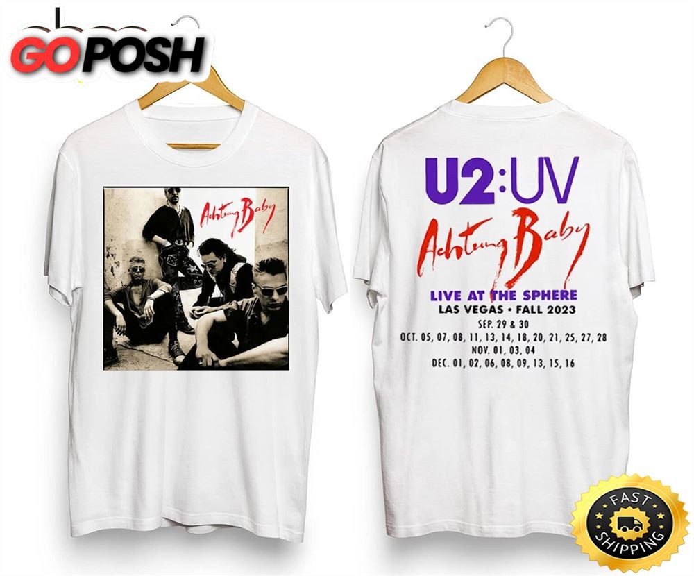 U2 Band Concert Merch Shirt Achtung Baby Live At Sphere