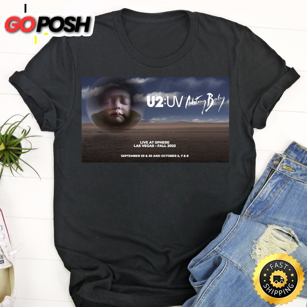 U2 Uv Achtung Baby Live At Sphere Tour 2025 Black Shirt