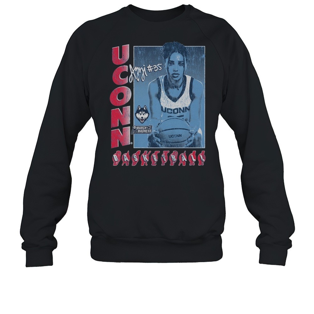 Uconn Huskies Basketball Azzi Fudd Box Light 2025 NCAA March Madness Signature Painting T-shirt