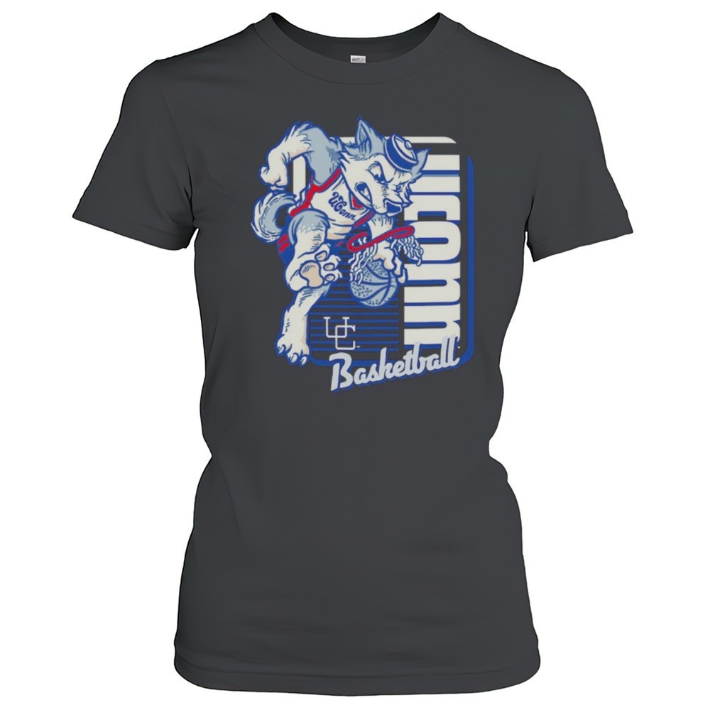 uconn-huskies-basketball-mascot-dunk-shirt-1yfk5u89 UConn Huskies Basketball Mascot Dunk Shirt