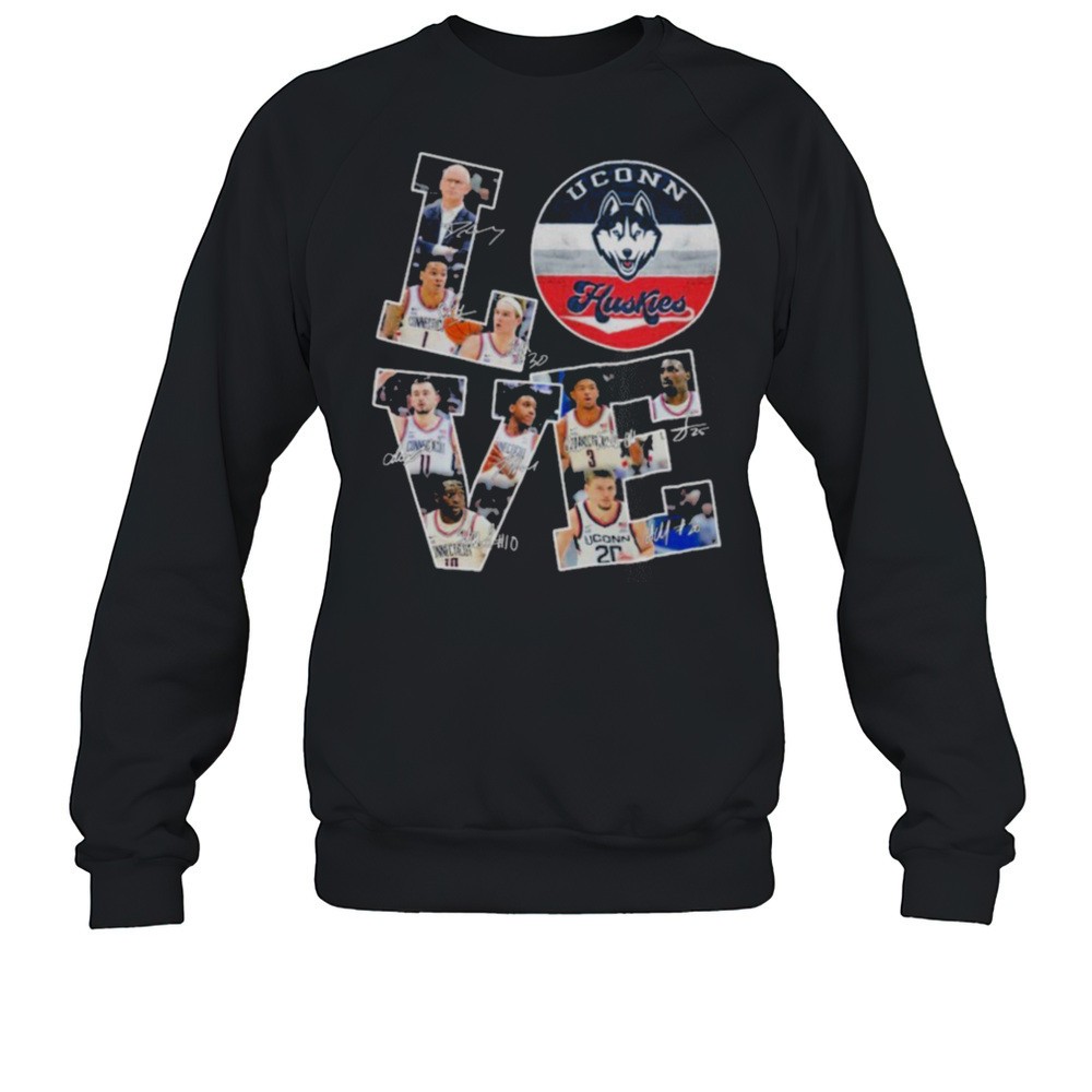 Uconn Huskies Love Signatures T Shirts