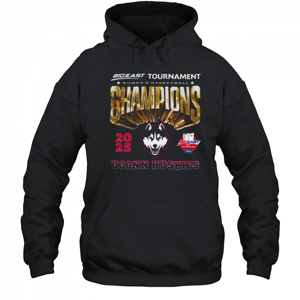 UConn Womens Basketball 2024 25 Big East WBB Tournament Champions T Shirt