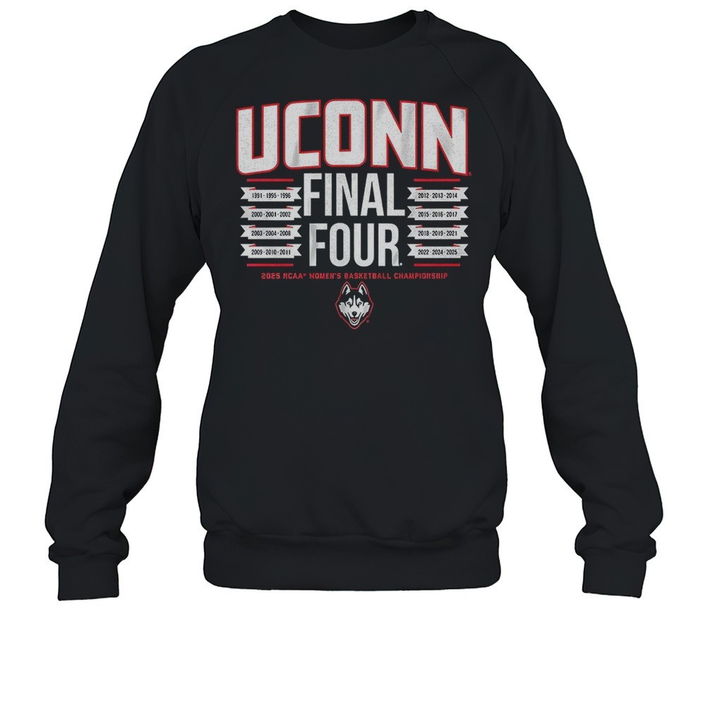 UConn Womens Basketball All-Time Final Fours 2025 Shirt