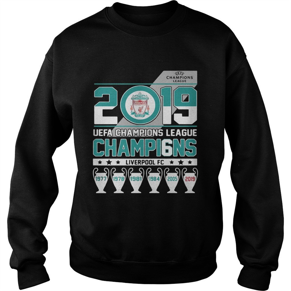 UEFA Champions League 2019 Champio6ns Liverpool FC shirt