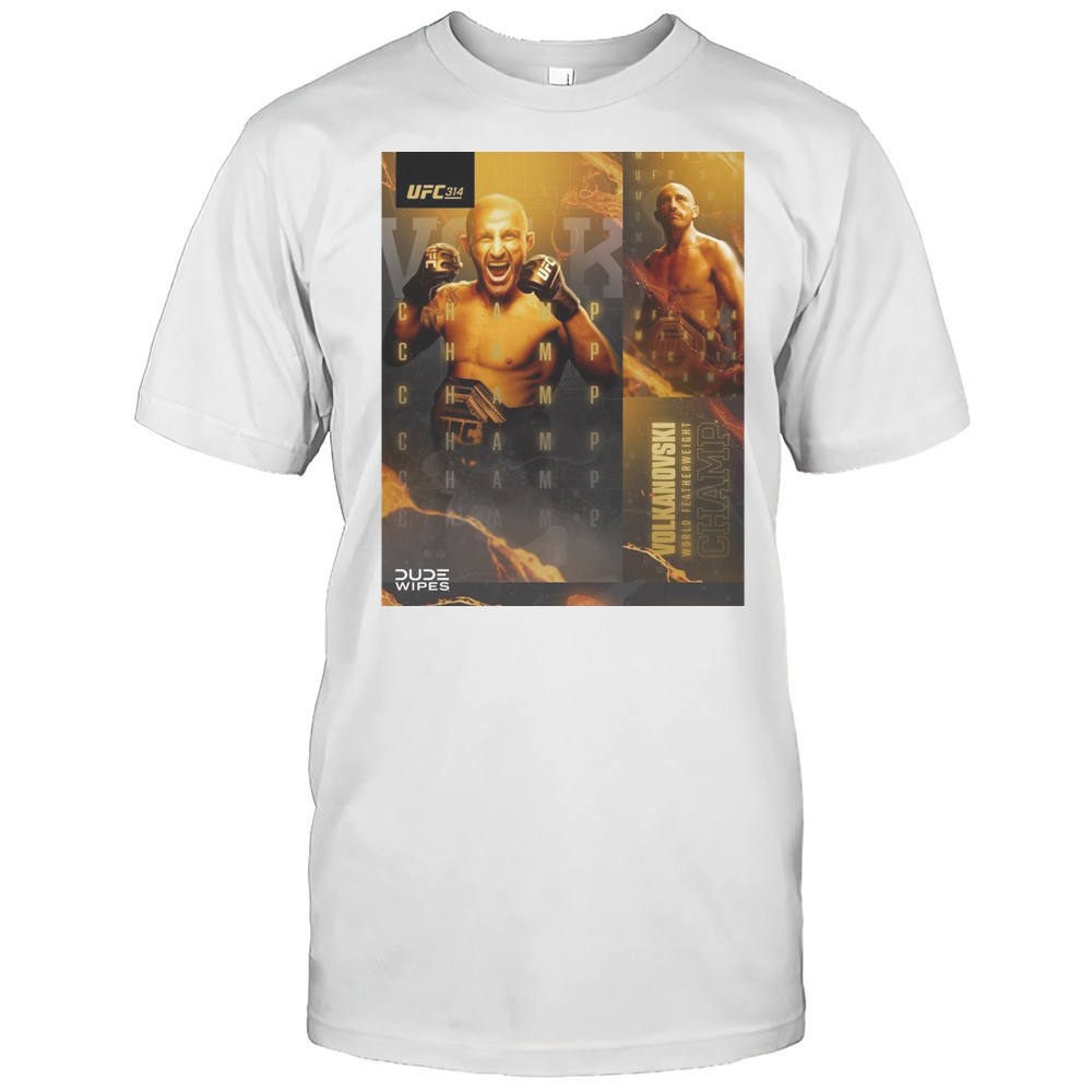 ufc-314-alexander-volkanovski-defeats-diego-lopes-by-unanimous-decision-world-fe-4ueuqqxp UFC 314 Alexander Volkanovski Defeats Diego Lopes By Unanimous Decision World Featherweight Poster T-shirt