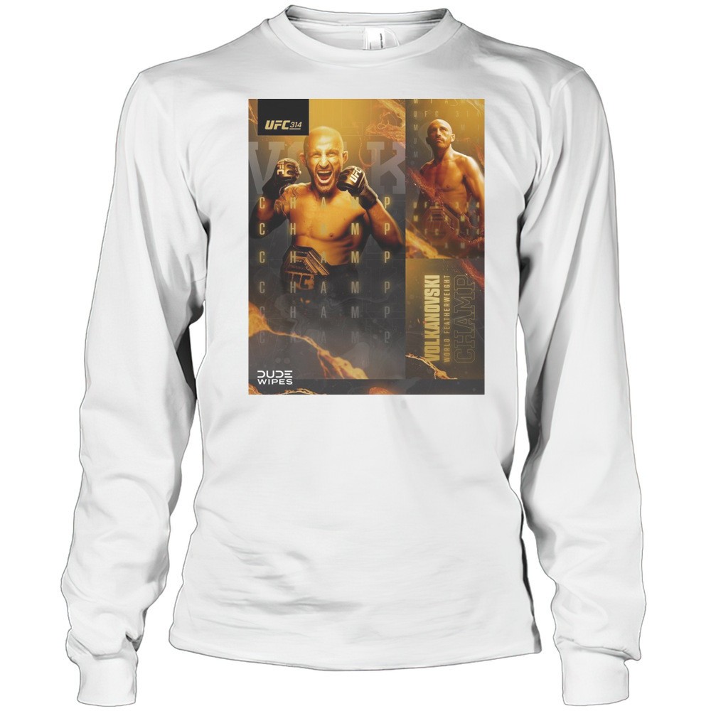 ufc-314-alexander-volkanovski-defeats-diego-lopes-by-unanimous-decision-world-fe-4ueuqqxp UFC 314 Alexander Volkanovski Defeats Diego Lopes By Unanimous Decision World Featherweight Poster T-shirt