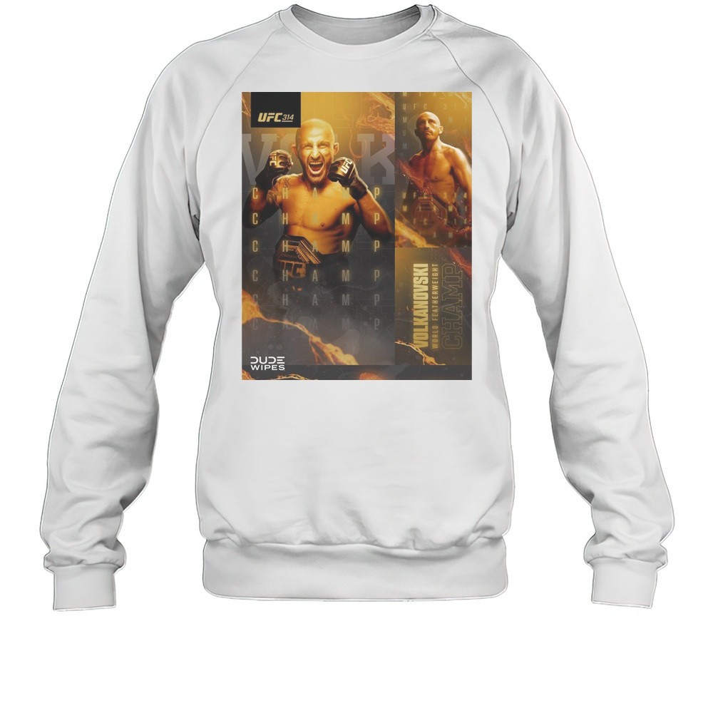 UFC 314 Alexander Volkanovski Defeats Diego Lopes By Unanimous Decision World Featherweight Poster T-shirt