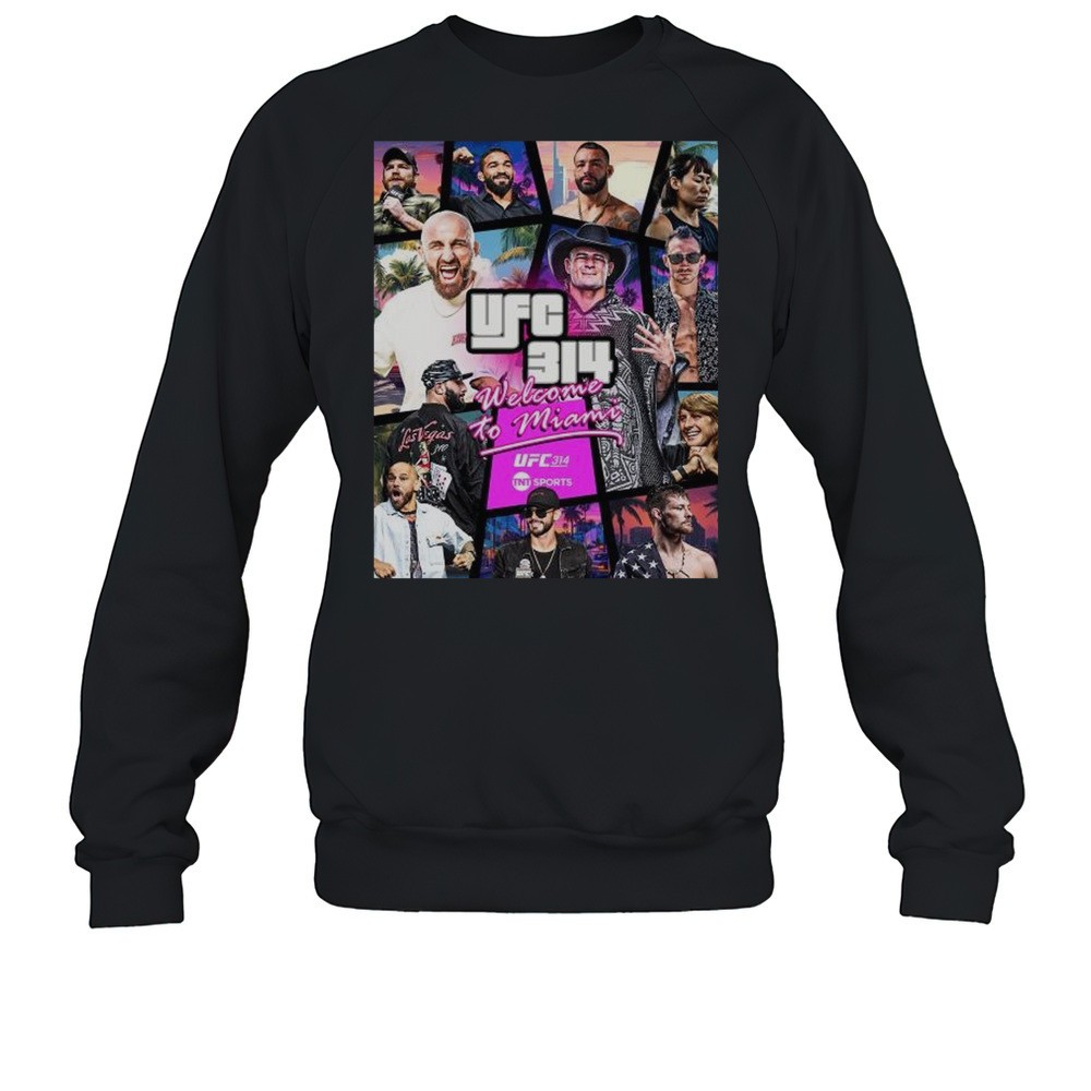 UFC 314 Welcome To Miami Michael Chandler Yair Rodriguez Patricio Freire April 12 2025 T-shirt
