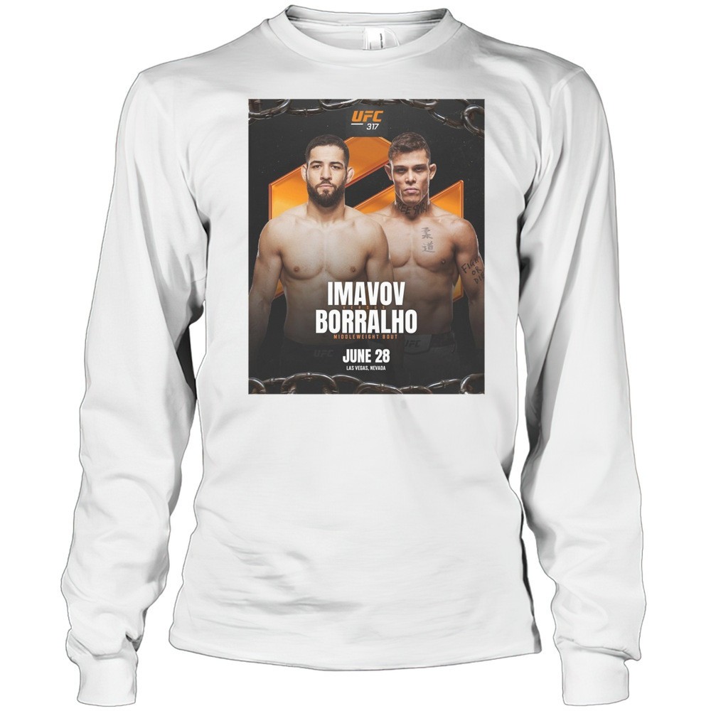 ufc-317-nassourdine-imavov-vs-caio-borralho-middleweight-bout-june-28-2025-las-v-15f2shb5 Ufc 317 Nassourdine Imavov Vs Caio Borralho Middleweight Bout June 28 2025 Las Vegas Nevada Poster T-shirt