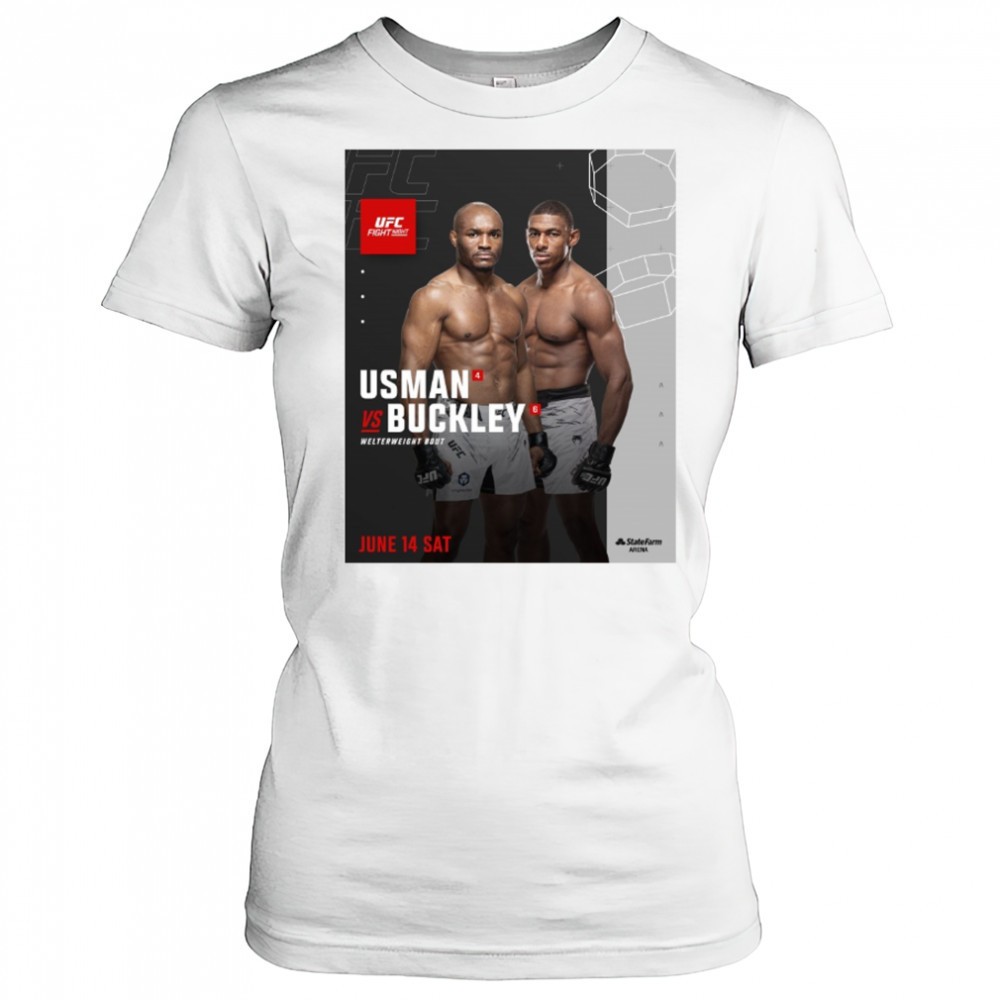 ufc-fight-night-kamaru-usman-vs-joaquin-buckley-welterweight-bout-june-14-2025-s-0eco63v4 UFC Fight Night Kamaru Usman vs Joaquin Buckley Welterweight Bout June 14 2025 Sat Poster t-shirt