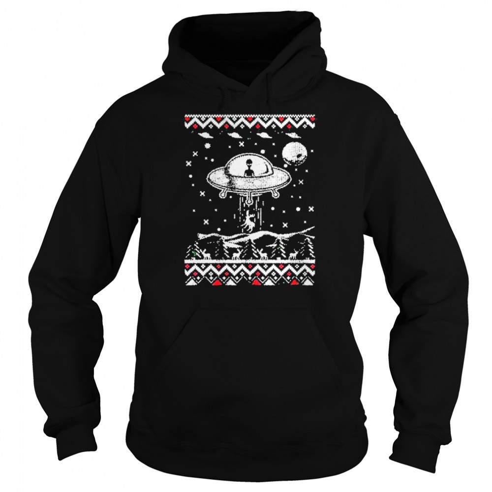 UFO Alien Spaceship Ugly Christmas Sweater Shirt