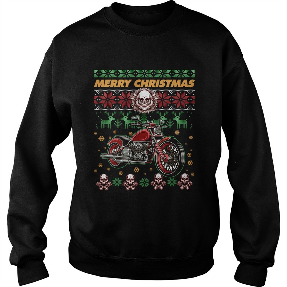 Ugly Christmas Vintage Motorcycle TShirt