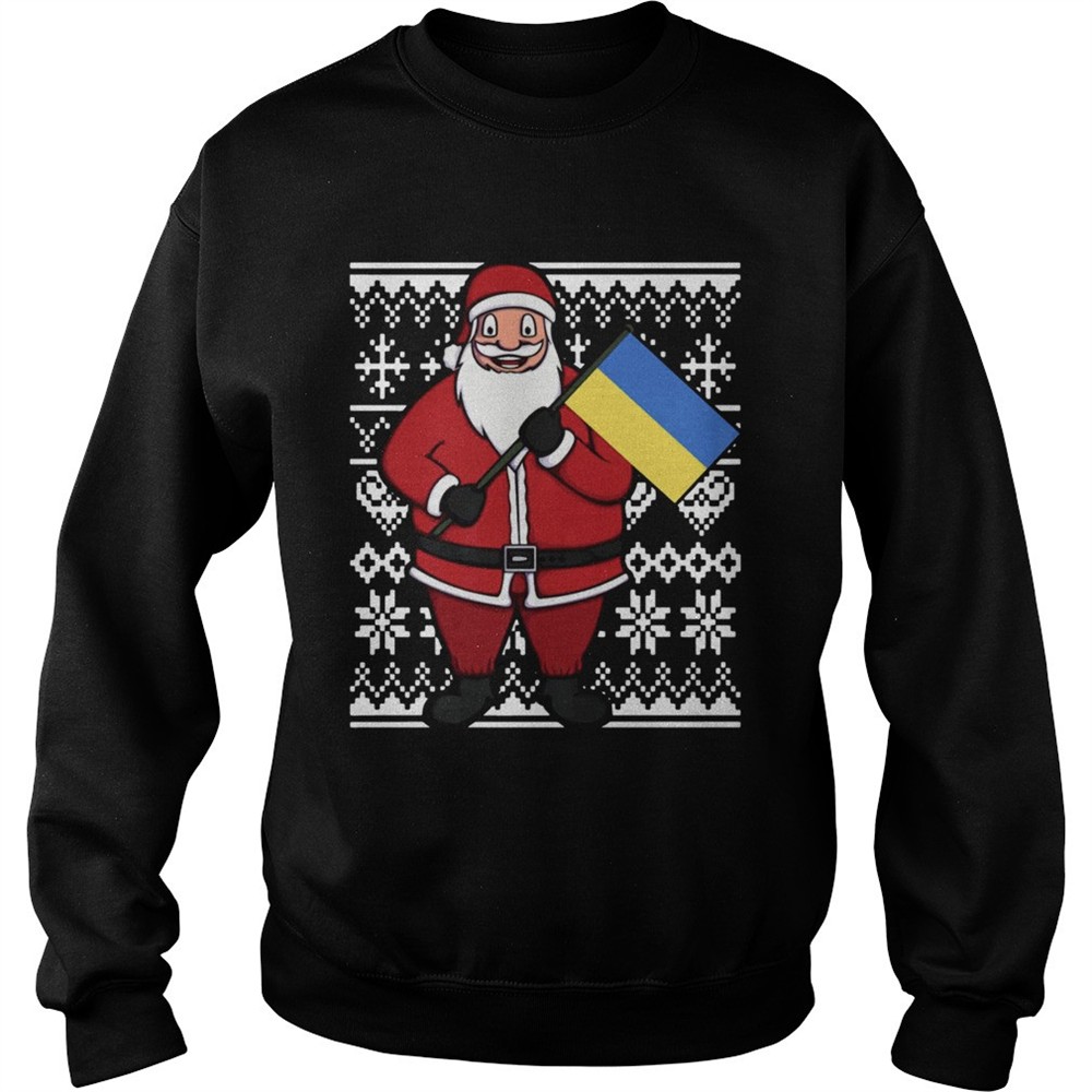 Ukraine Flag Santa Ukrainian Ugly Christmas shirt