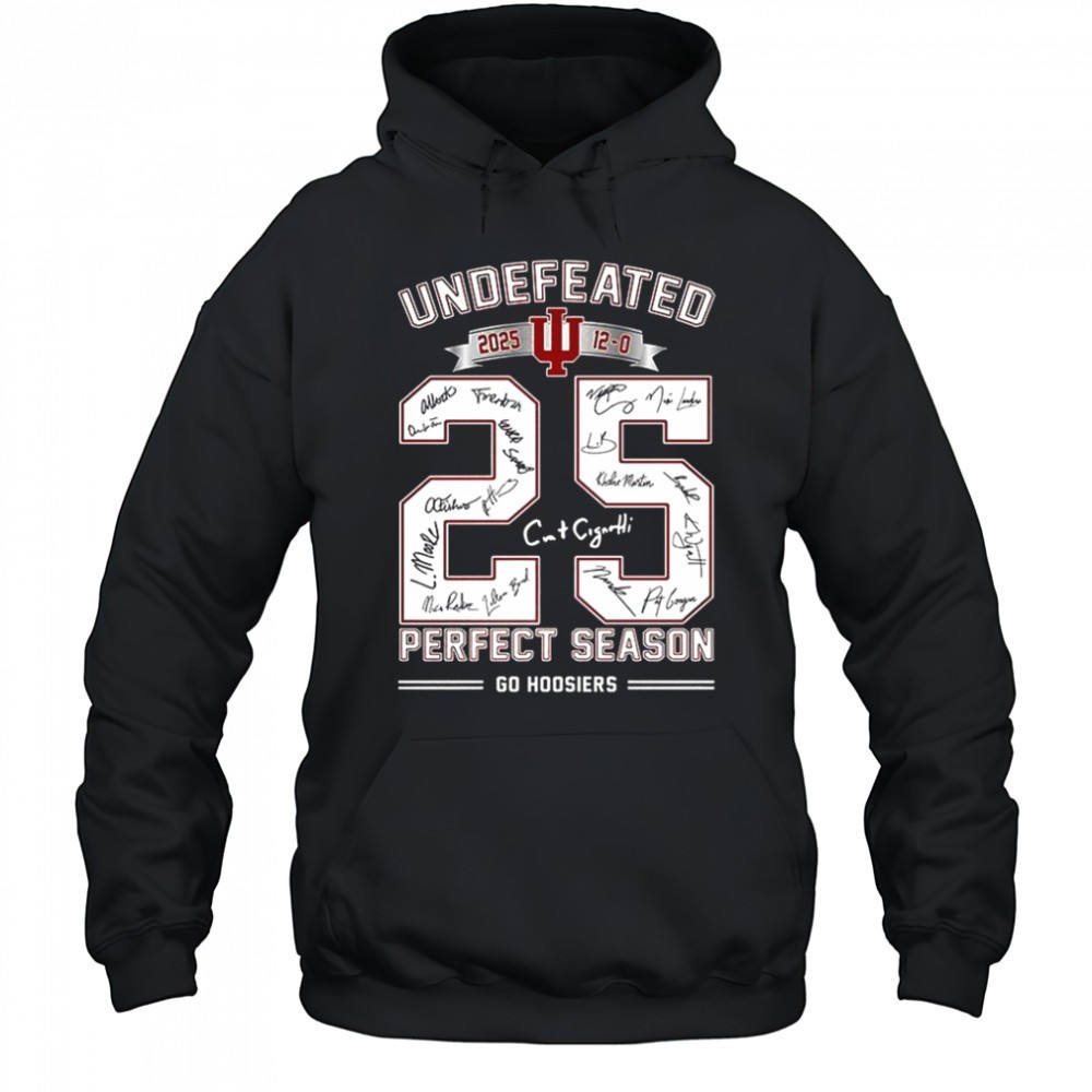 Undefeated perfect season go Hoosiers 2025 signature shirt
