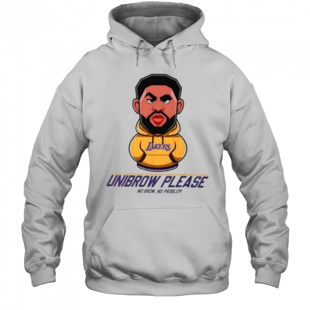 Unibrow please no brow no problem Anthony Davis Los Angeles Lakers shirt
