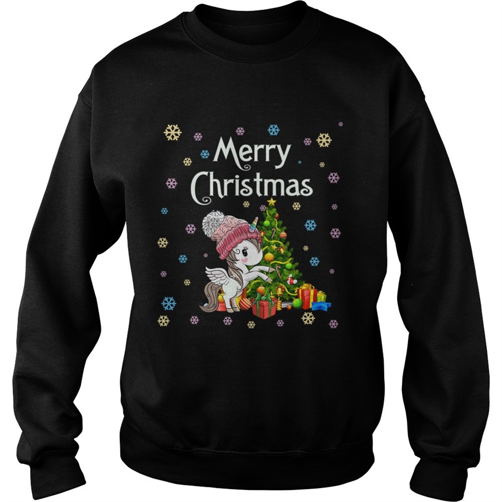 Unicorn Christmas for Women or Girls TShirt