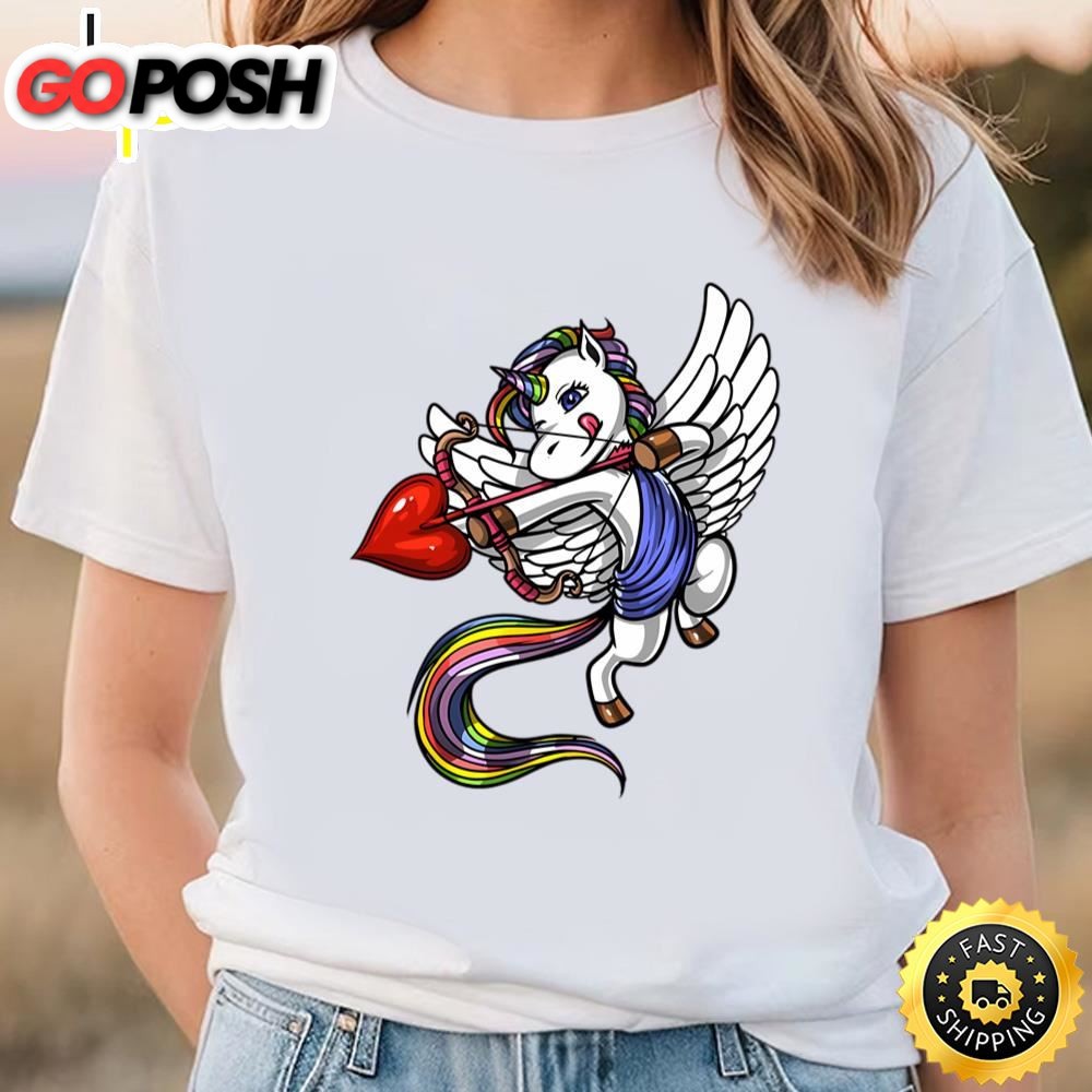 Unicorn Cupid Valentine T-Shirt