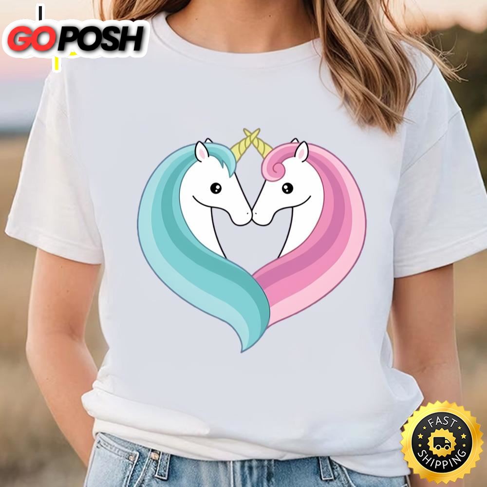 Unicorn Heart Valentine T-shirt