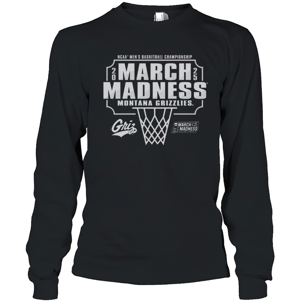 university-of-montana-grizzlies-mens-basketball-championship-2025-ncaa-tournamen-becap098 University Of Montana Grizzlies Mens Basketball Championship 2025 NCAA Tournament Bound March Madness T-shirt